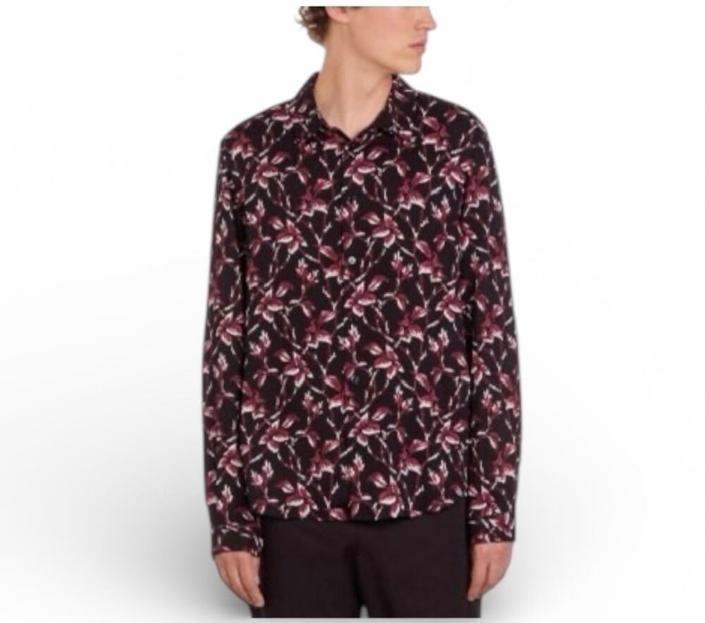 New men’s the Kooples spicy leaves button down shirt sz S